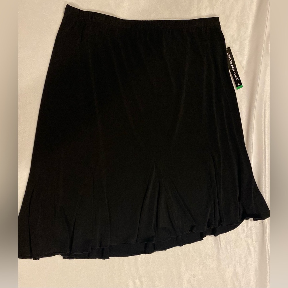 Briggs New York Elegant Black A-Line Skirt